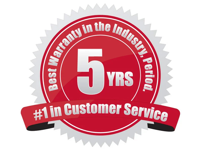 5 Year Warranty